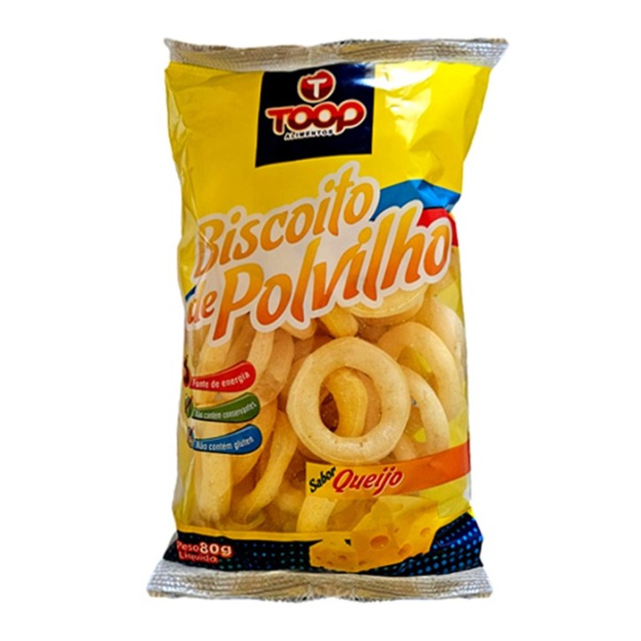 TOOP, Biscoito Polvilho Sabor Queijo 80g TOOP, Biscoito Polvilho Sabor Queijo 80g
