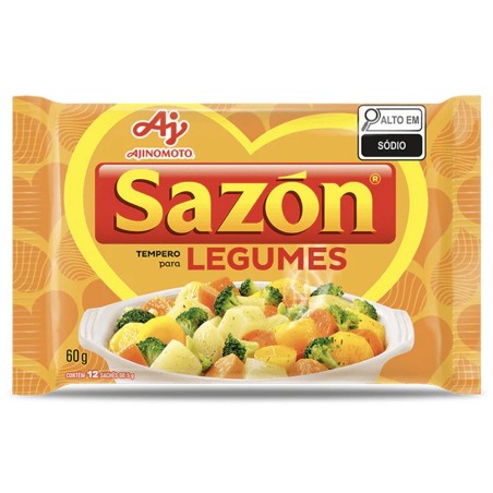 AJINOMOTO, Tempero Sazón Amarelo para Legumes 60g