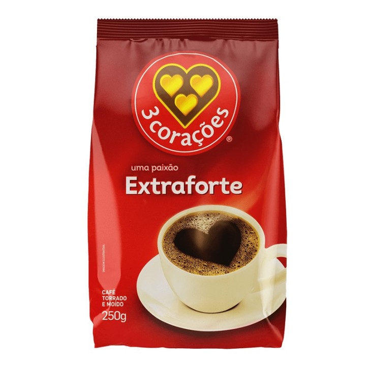 3 CORAÇÕES, Café extra-forte 250g 3 CORAÇÕES, Café extra-forte 250g