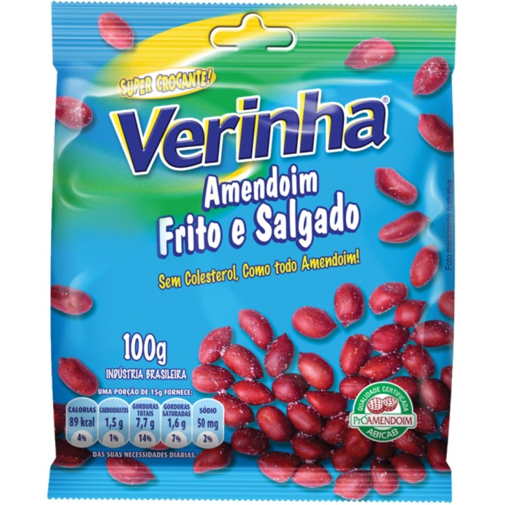 Verinha, Amendoim Frito e Salgado 100g Verinha, Amendoim Frito e Salgado 100g