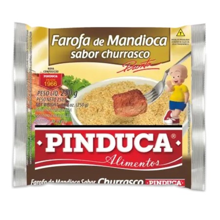 PINDUCA, Farofa de Mandioca Sabor Churrasco 250g