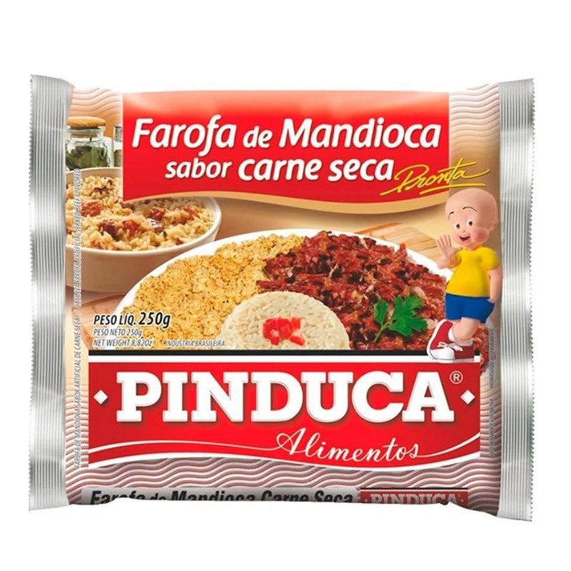 PINDUCA, Farofa de Mandioca Sabor Carne Seca 250g