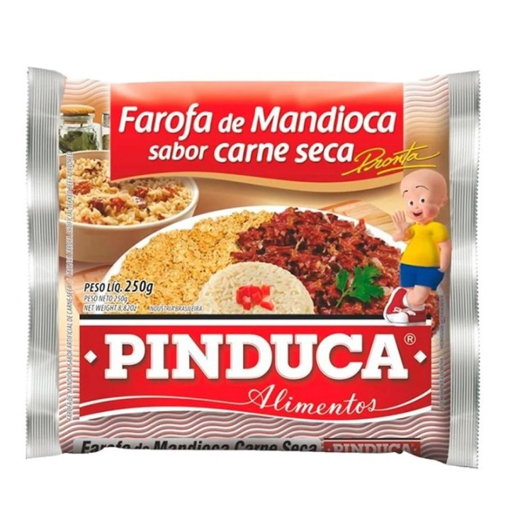 PINDUCA, Farofa de Mandioca Sabor Carne Seca 250g PINDUCA, Farofa de Mandioca Sabor Carne Seca 250g