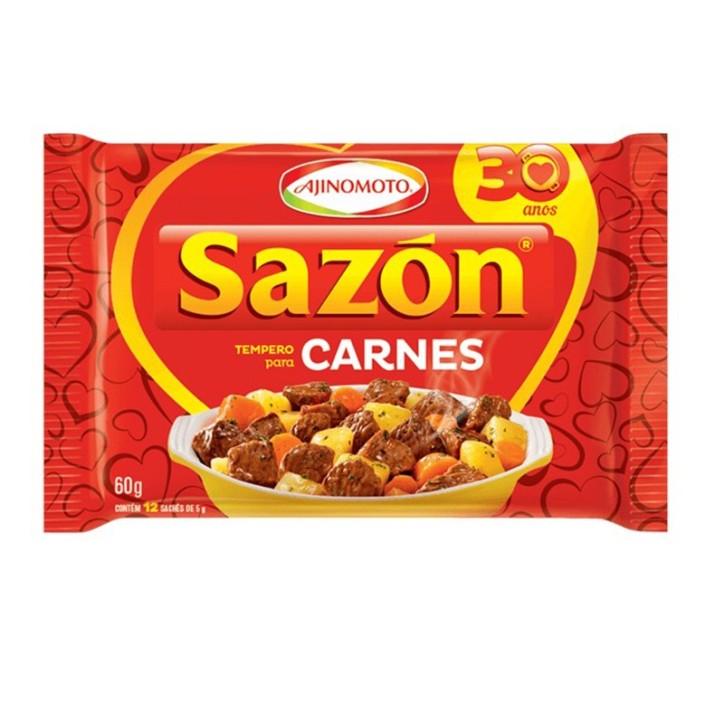 Ajinomoto, Sazon Tempero para Carnes 60g Ajinomoto, Sazon Tempero para Carnes 60g