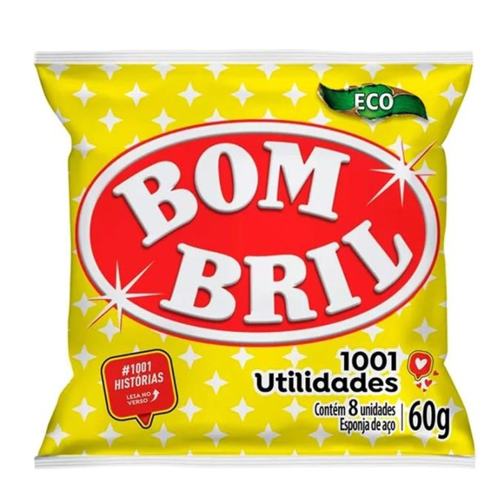Bombril, Esponja de Aco, Contem 8 Unidades 60g Bombril, Esponja de Aco, Contem 8 Unidades 60g