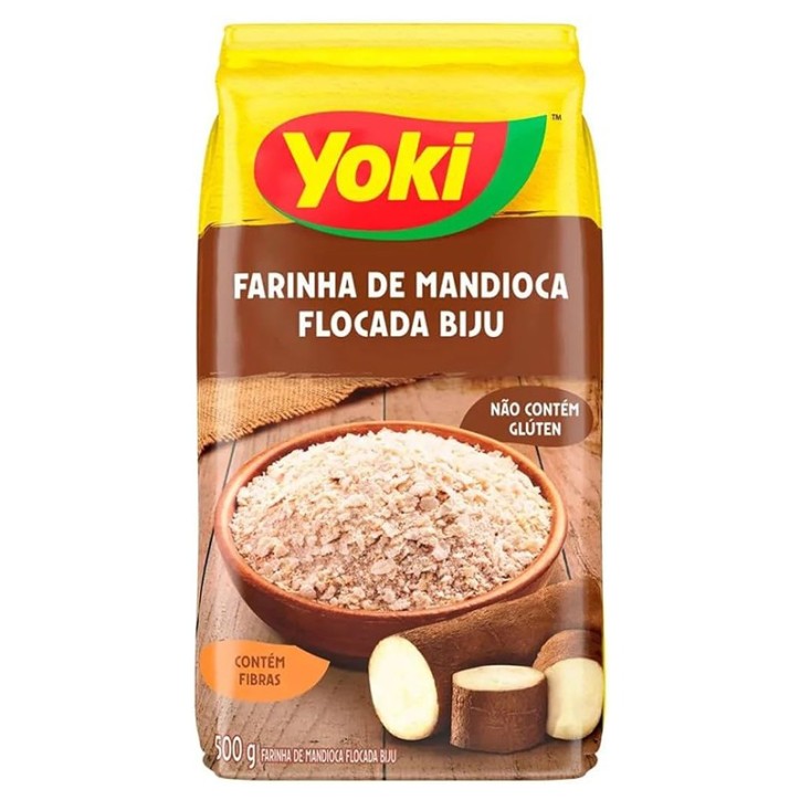 YOKI, Farinha de Mandioca Flocada Biju 500g YOKI, Farinha de Mandioca Flocada Biju 500g
