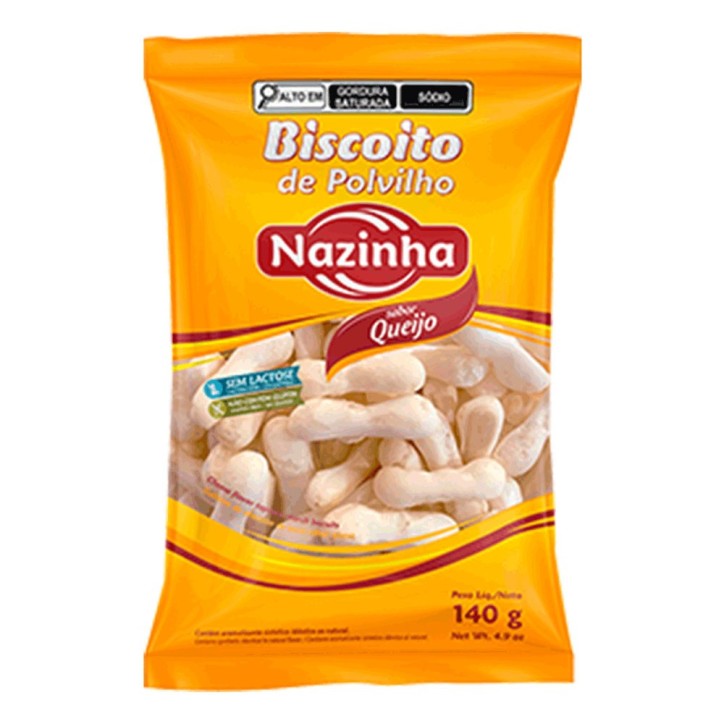 NAZINHA, Biscoito de Polvilho Sabor Queijo 70g
