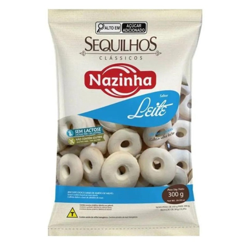 NAZINHA, Sequilhos Sabor Leite 300g