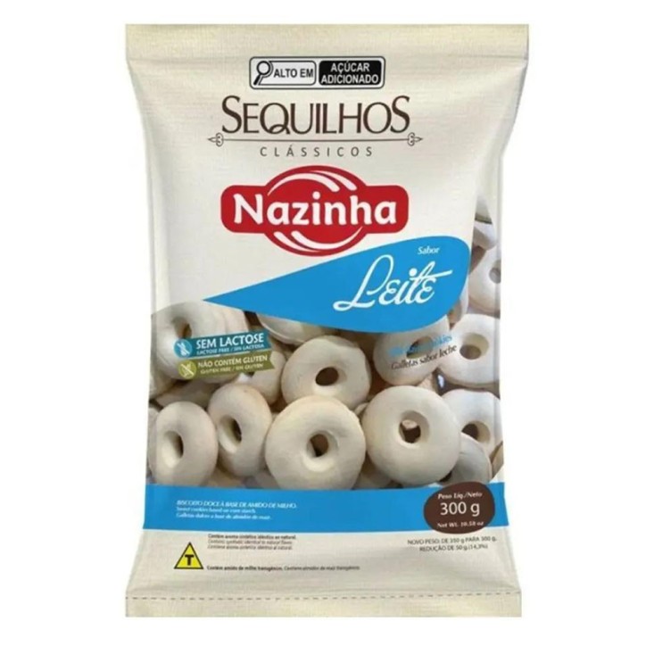 NAZINHA, Sequilhos Sabor Leite 300g