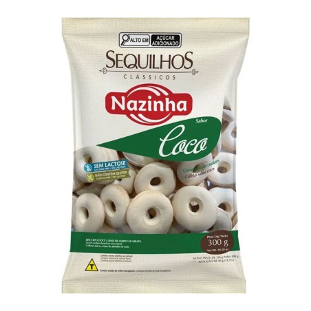 NAZINHA, Sequilhos Sabor Coco 350g
