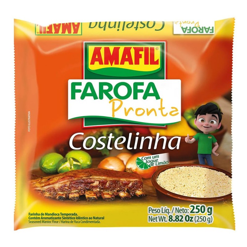 Farofa Pronta Costelinha AMAFIL 250g