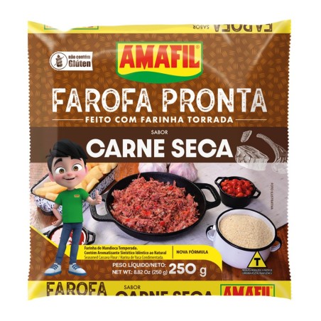 Amafil, Farofa Pronta Carne-Seca 250g