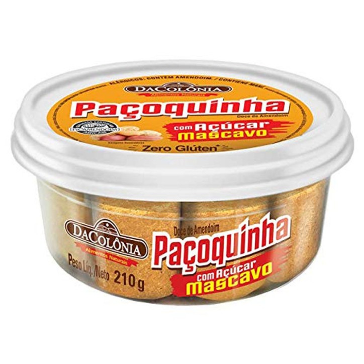 DACOLONIA, Paçoca Rolha com Açucar Mascavo 210g DACOLONIA, Paçoca Rolha com Açucar Mascavo 210g