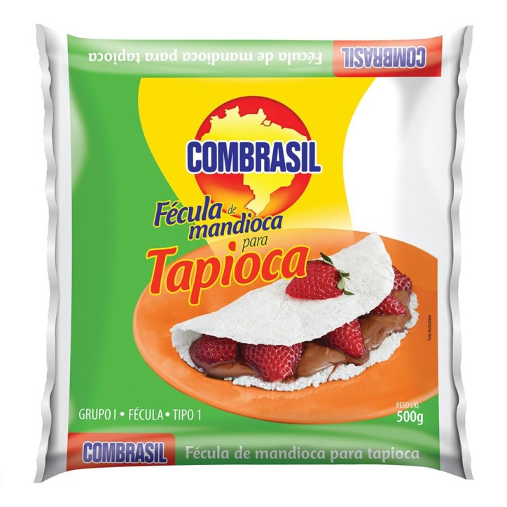 COMBRASIL, Fécula de Mandioca para Tapioca 500g COMBRASIL, Fécula de Mandioca para Tapioca 500g