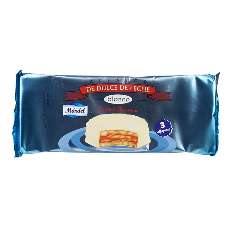 MARDEL, Blanco Bisquits Alfajor Blanco 150g