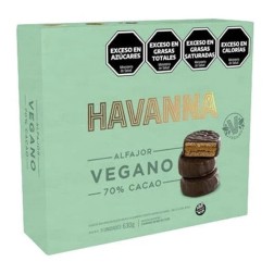 HAVANNA, Alfajor Vegano 70% Cacao 280g