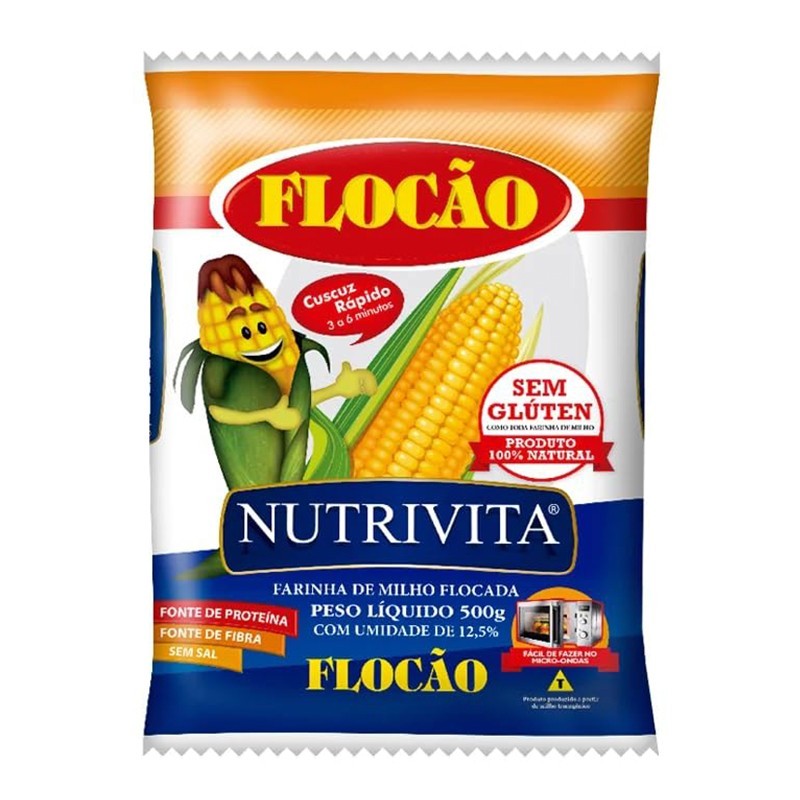 Nutrivita, Farinha de Milho Flocao 500g