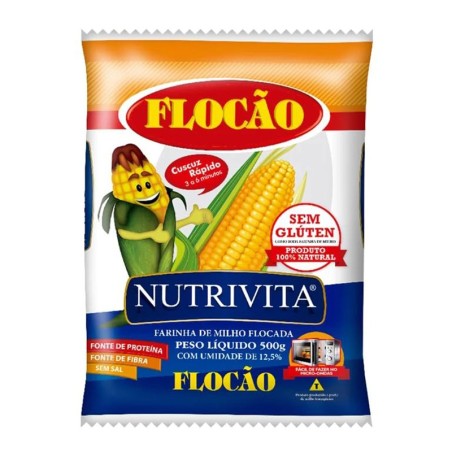 Nutrivita, Farinha de Milho Flocao 500g