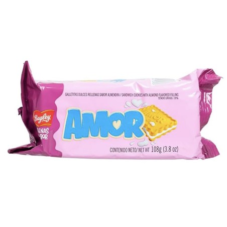 BAGLEY - ARCOR, Galletitas Dulces Rellenas Amor 108g