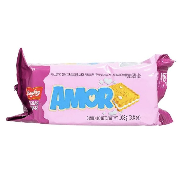 BAGLEY - ARCOR, Galletitas Dulces Rellenas Amor 108g