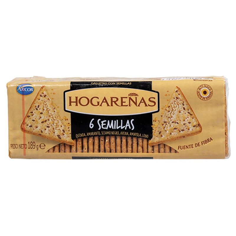 ARCOR, Galletitas Hogareñas 6 Semillas 189g