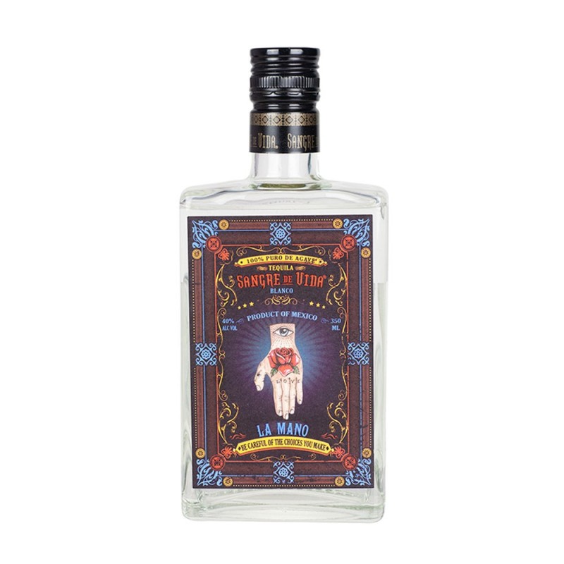 SANGRE DE VIDA, Loteria La Mano Tequila Blanco 350ml, 40% vol.