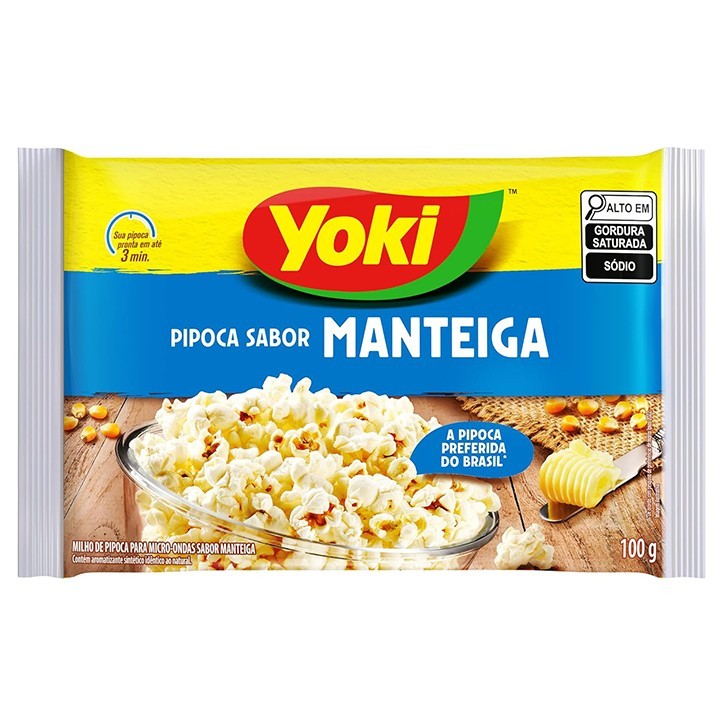 YOKI, Pipoca para Microondas Manteiga 100g YOKI, Pipoca para Microondas Manteiga 100g