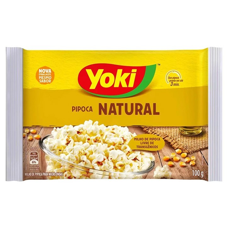 YOKI, Pipoca para Microondas Natural 100g YOKI, Pipoca para Microondas Natural 100g