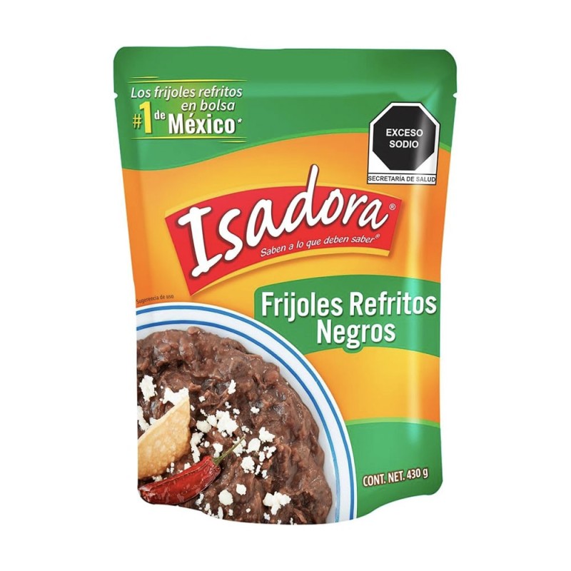 ISADORA, Frijoles Refritos Negros 430g