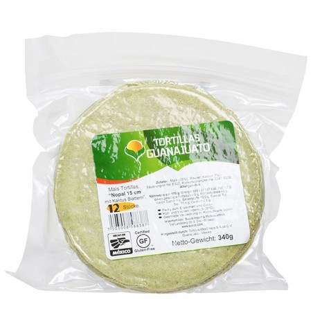 GUANAJUATO, Tortillas de Maíz con Cactus 340g, Ø 15cm