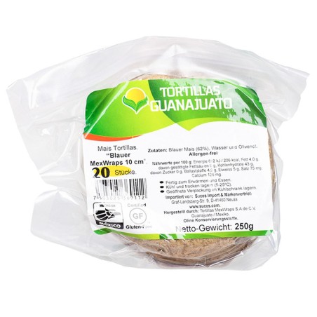 GUANAJUATO, MexWraps, Tortillas de Maíz 250g, Ø 15cm