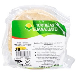 GUANAJUATO, MexWraps, Tortillas de Maíz 250g, Ø 10cm