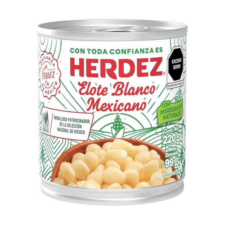 HERDEZ, Elote Blanco Mexicano 220g - Abtropfgewicht 117g