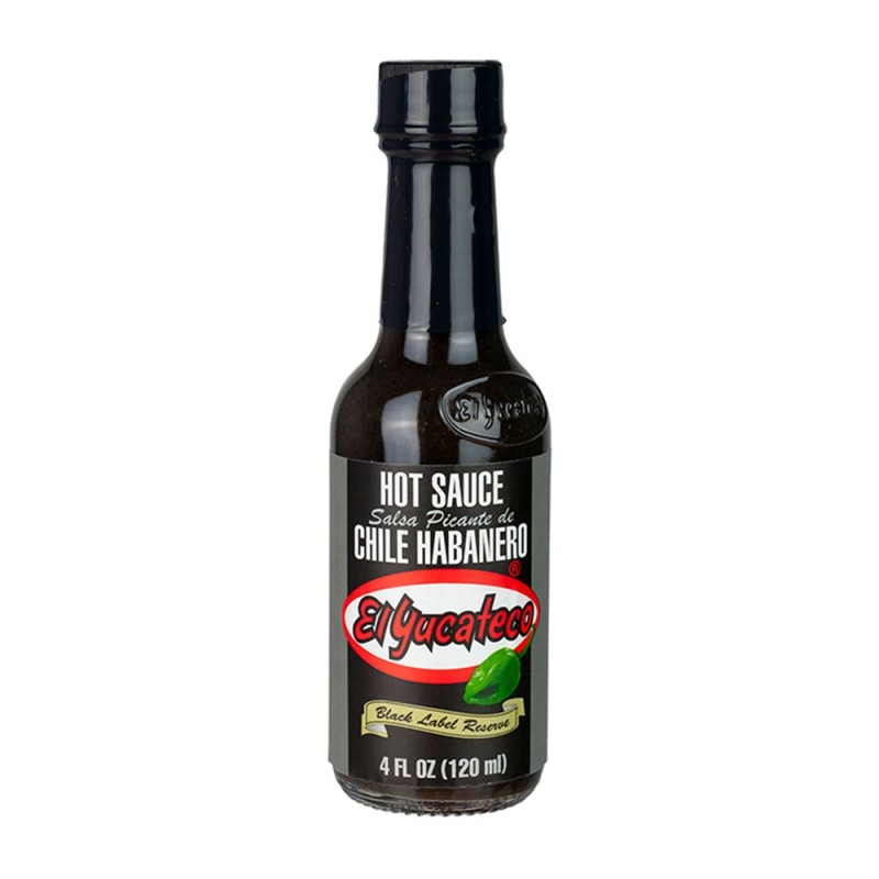 EL YUCATECO, Salsa Picante Negra de Chile Habanero 120ml
