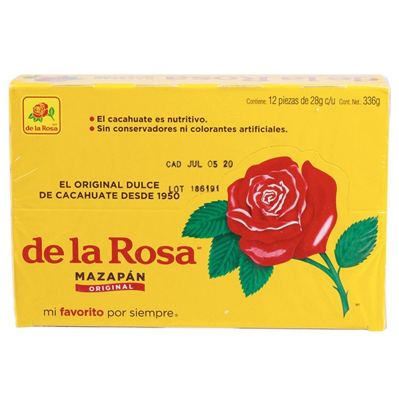 DE LA ROSA, Mazapan Original Dulce de Cacahuate 336g