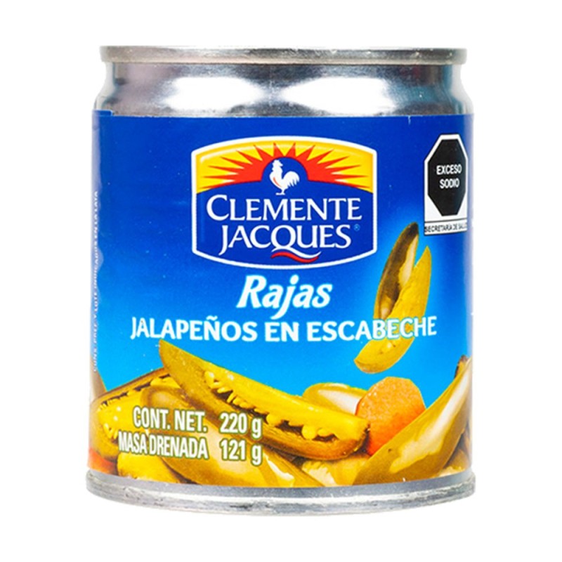 CLEMENTE JACQUES, Chiles Jalapeños en Escabeche 220g - Abtropfgewicht 121g