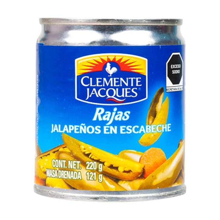 CLEMENTE JACQUES, Chiles Jalapeños en Escabeche 220g - Abtropfgewicht 121g