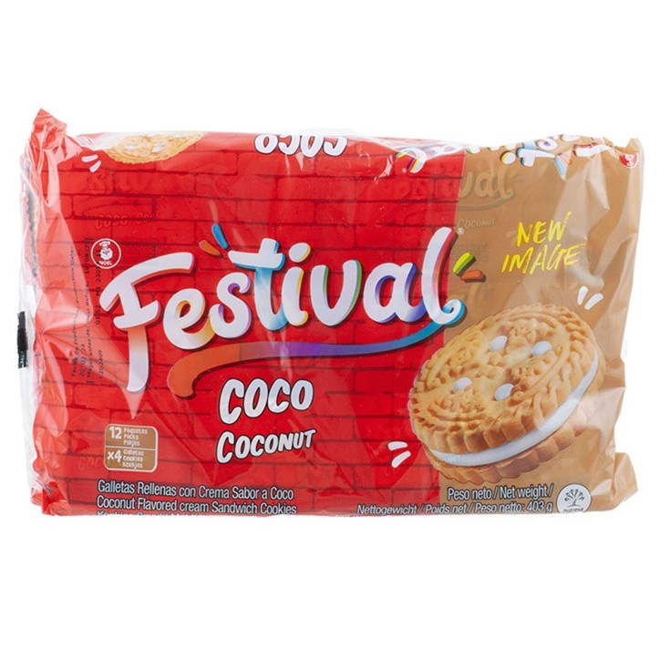 FESTIVAL, Galletas Coco 403g