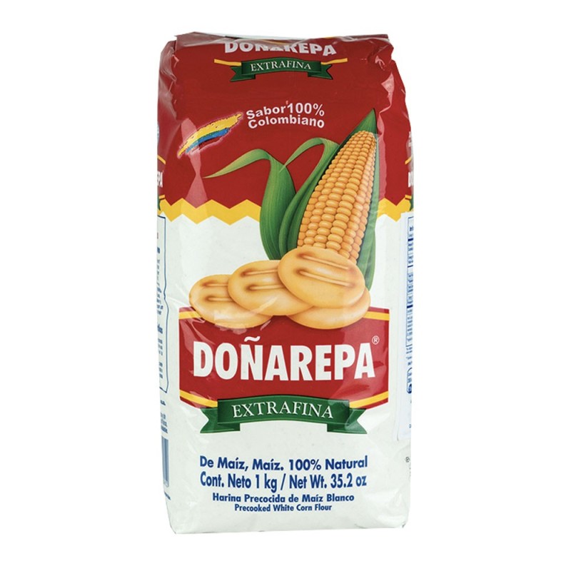 DOÑAREPA, Harina Precocida de Maíz Blanca 1kg