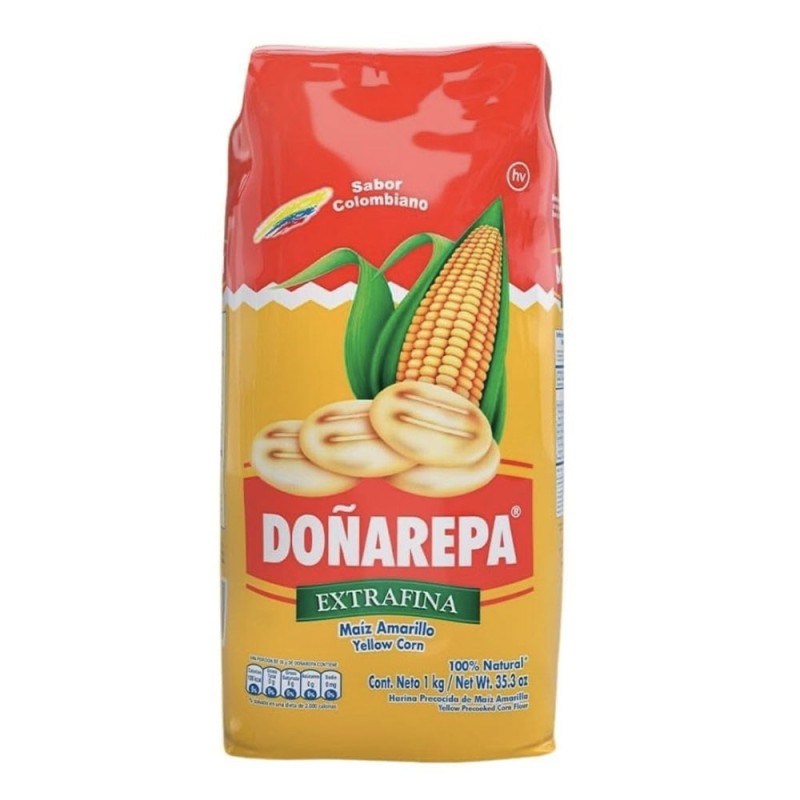 DOÑAREPA, Harina Precocida de Maíz amarillo 1kg