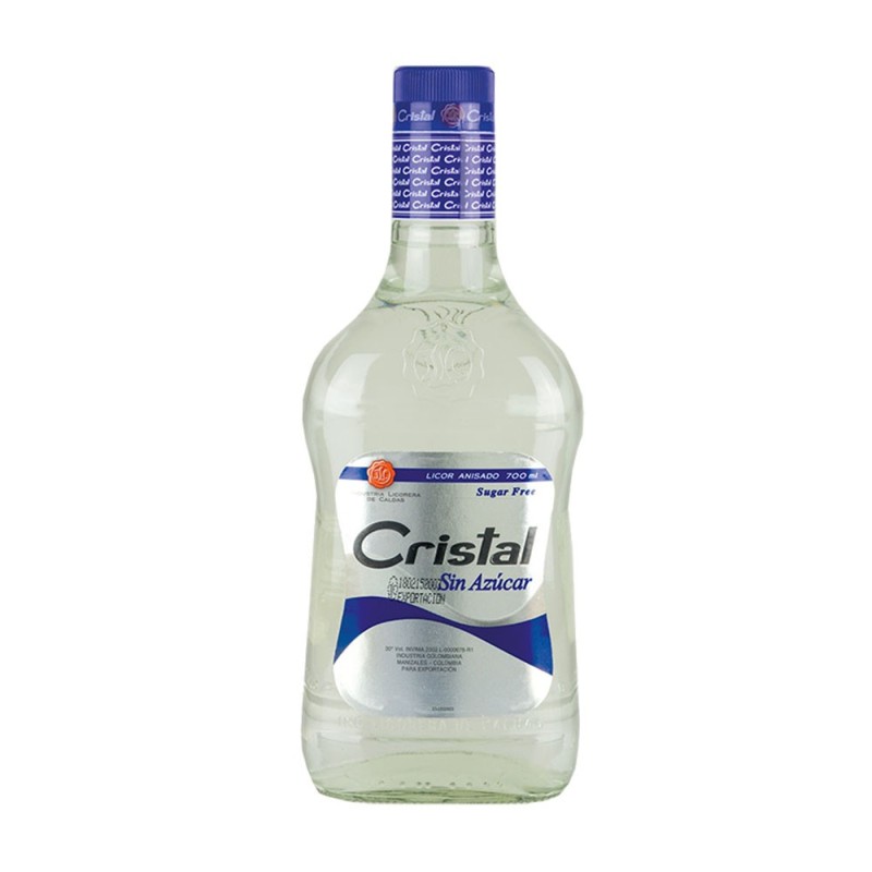 CRISTAL, Aguardiente Sin Azúcar 700ml, 30% vol