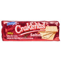 COLOMBINA Crakeñas Saltin, Galletas Saladas, 300g