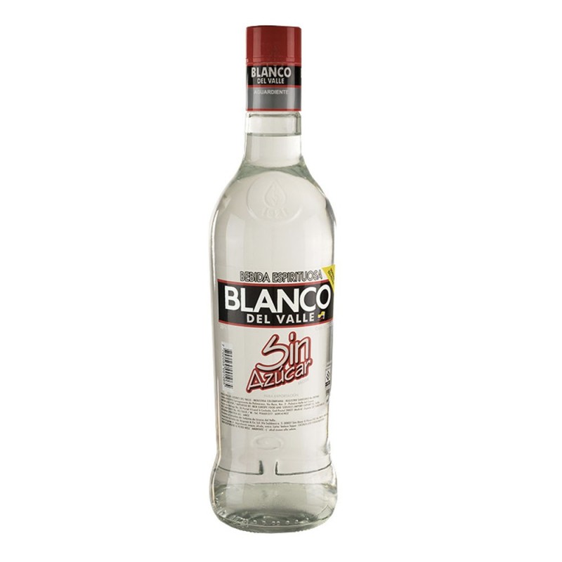 BLANCO DEL VALLE, Aguardiente sin Azúcar 700ml, 29%vol