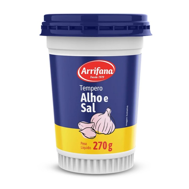 Arrifana, Tempero Alho e Sal 270g Arrifana, Tempero Alho e Sal 270g