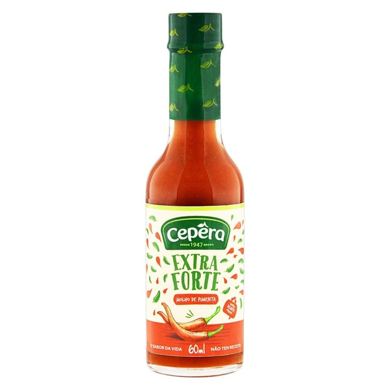 Cepera, Molho de Pimenta Vermelho, Extra Forte, 60ml